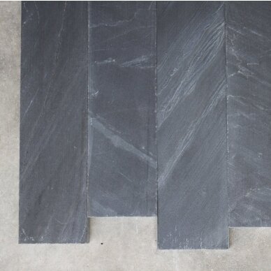 3,72 m2 - Natūralus akmuo Nordic Black 10x60 cm 1