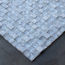 Mozaika Quadrat Crystal/Stein Mix White 30.5x30.5