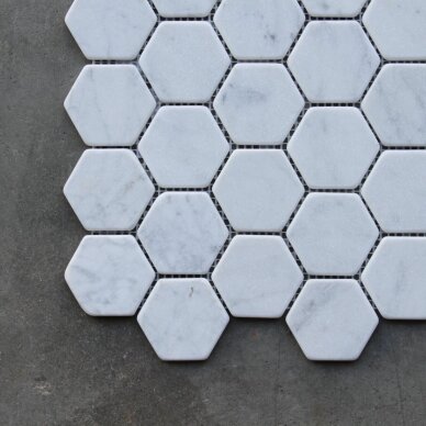 03,00 m2 - Mozaika Hexagon White Carrara 48x48 1 03,00 m2 - Mozaika Hexagon White Carrara 48x48 1