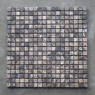 4,09m2 - Mozaika Quadrat Uni Castanao 15x15 2