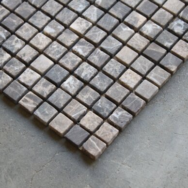 4,09m2 - Mozaika Quadrat Uni Castanao 15x15