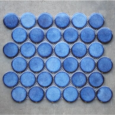 Mozaika Round Blue 30.4x26.3 3