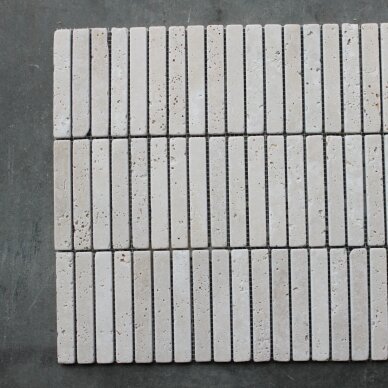 1.89 m2 - Natūralaus akmens Mozaika Travertino Creme Stick 1