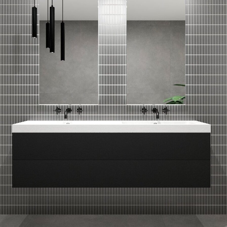 04,52 m2 - Mozaika Kit Kat Mini Black Matt 12x92 3 04,52 m2 - Mozaika Kit Kat Mini Black Matt 12x92 3