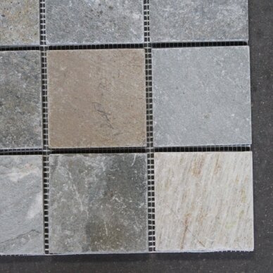 1,41 m2 - Natūralaus akmens mozaika Quartzite Beige 10x10cm 1