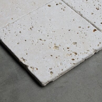 15,84 m2 - Natūralus akmuo Travertine Chiaro 20x20 15,84 m2 - Natūralus akmuo Travertine Chiaro 20x20