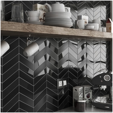 03,80 m2 - Plytelės Chevron Wall Black 18,6x5,2 1 03,80 m2 - Plytelės Chevron Wall Black 18,6x5,2 1