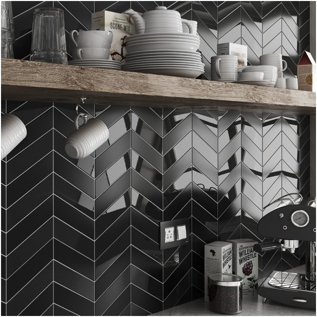 03,80 m2 - Plytelės Chevron Wall Black 18,6x5,2 1 03,80 m2 - Plytelės Chevron Wall Black 18,6x5,2 1