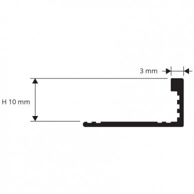 Profilis L-forma 10mm / poliruotas žalvaris / 2