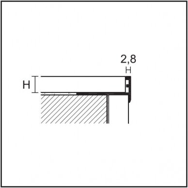 Profilis laiptams SNG / anoduotas aliuminis / 1